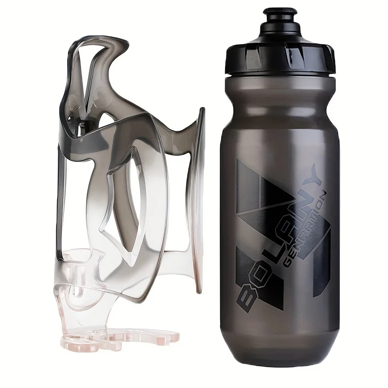 Fahrradflaschen-Set, wasserdicht, rutschfest, robust, leicht, Flaschenhalter, BPA-frei, 610 ml, auslaufsichere Wasserflasche zum Auspressen – Detail 7