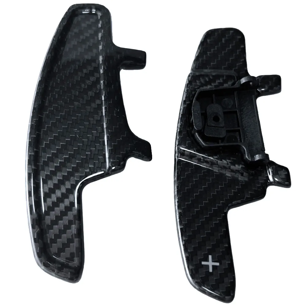 

Car Black Car Shift Paddle Steering Wheel Shifter Cover Trim Stickers for Volkswagen VW Golf 7 R-Line GTI 2015-2018