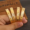 18k 45MM Inner 8MM Width Seychelles Fashion Design Thick Gold Color Baby Kids Fixed Size Bangles Bracelet Jewelry Christmas Gift 1