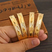 18k 45MM Inner 8MM Width Seychelles Fashion Design Thick Gold Color Baby Kids Fixed Size Bangles Bracelet Jewelry Christmas Gift 1