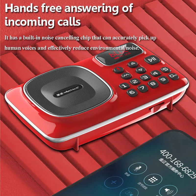 Mini LED Screen FM Radio Portable Radios Receiver Wireless Bluetooth Speaker HD Recording Handsfree Call Music Box Rechargeable