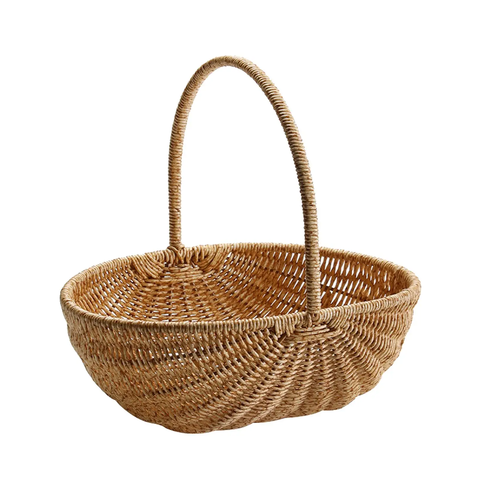 Multipurpose Woven Basket Containers with Handle Storage Decoration Organizer