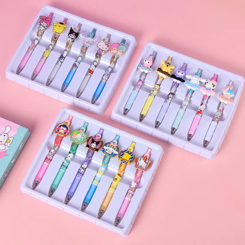 24pcs/ лот Sanrio Kawaii мелодия пресса гель ручки для написания милые Pochacco 0.5mm чернила нейтральная ручка Kuromi офис школьные поставки