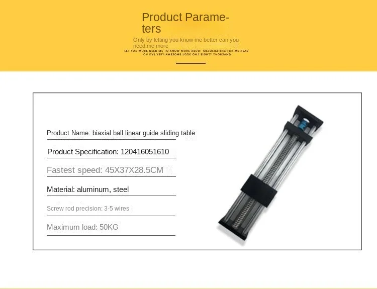 Description Picture 4 of itemDouble Optical Axis Ball Screw Sliding Table Precision Module without 42/57 Motor Cross Linear Guide Table