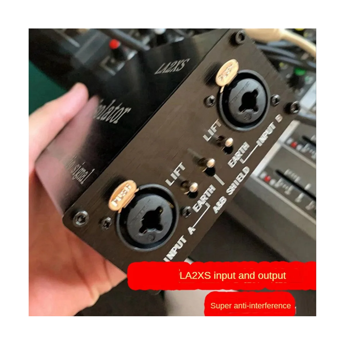 Audio Isolator Noise Reduction Filter Eliminates Current Noise Dual-Channel 6.5 XLR Mixer