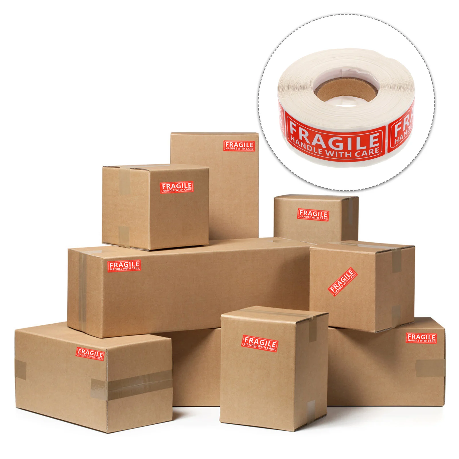 

Emblems Fragile Items Stickers Packing Warning Handle Shipping Care Label Paper