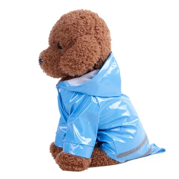 Summer Outdoor Puppy Pet Rain Coat S-XL Hoody Waterproof Jackets PU Raincoat  Dogs Cats Apparel Clothes Wholesale 5