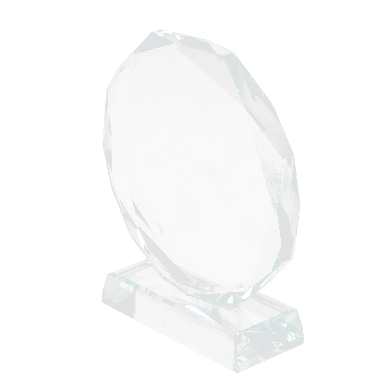 Blank Crystal Trophy Decorative Award Tableop Transparent Delicate Prize Desktop Glass Delicate Prize Trophy Accessories