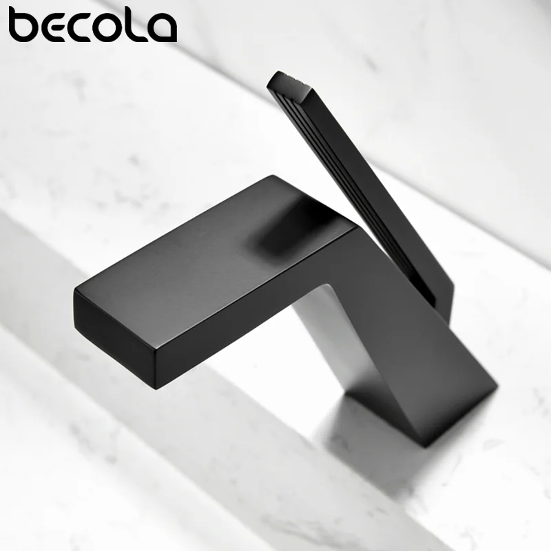 2023 New Becola Brass Bathroom Faucet Basin Faucets Black Sink Taps Single Handle Cold And Hot Water Mixer Tap 2023 New Becola Brass Bathroom Faucet Basin Faucets Black Sink Taps Single Handle Cold And Hot Water Mixer Tap