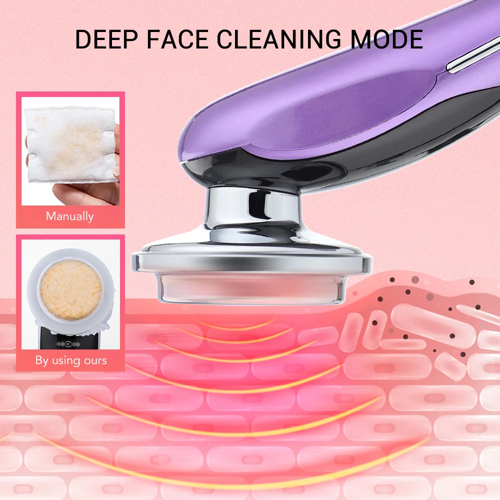 7 in 1 face lift devices ems rf microcurrent skin rejuvenation facial massager