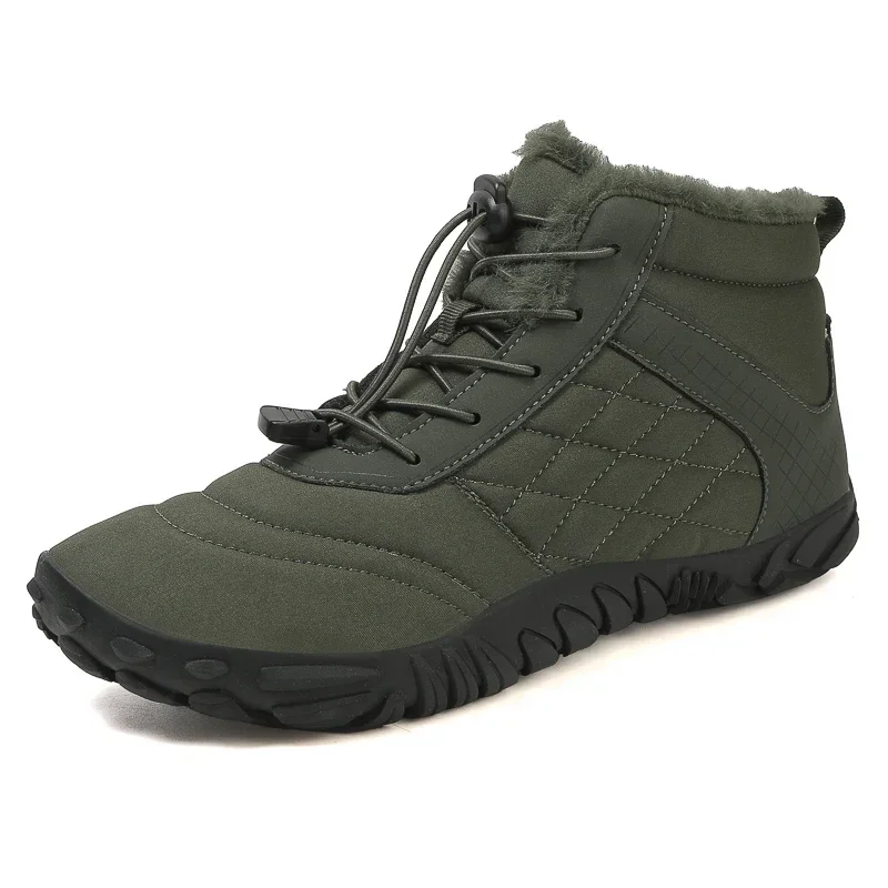 Brand New Winter Boots for Men Women Snow BareFoot Outdoor Non-slip Warm Fur Casual Sneakers Plus Size Ankle Boots Hiking Shoes 2