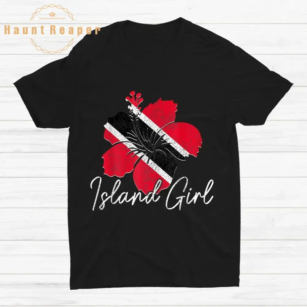 

Haunt Reaper Men T Shirt Trinidad And Tobago Girl Trinidadian Flag Pride Roots Shirt Short-Sleeved Oversized Round Neck Tops