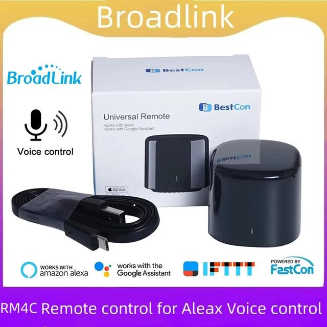Broadlink Rm4c Mini WIFI IR RM4 BestCon Smart Home Universal Remote สําหรับเครื่องปรับอากาศ TV Voice Control โดย Alexa Google Home 1
