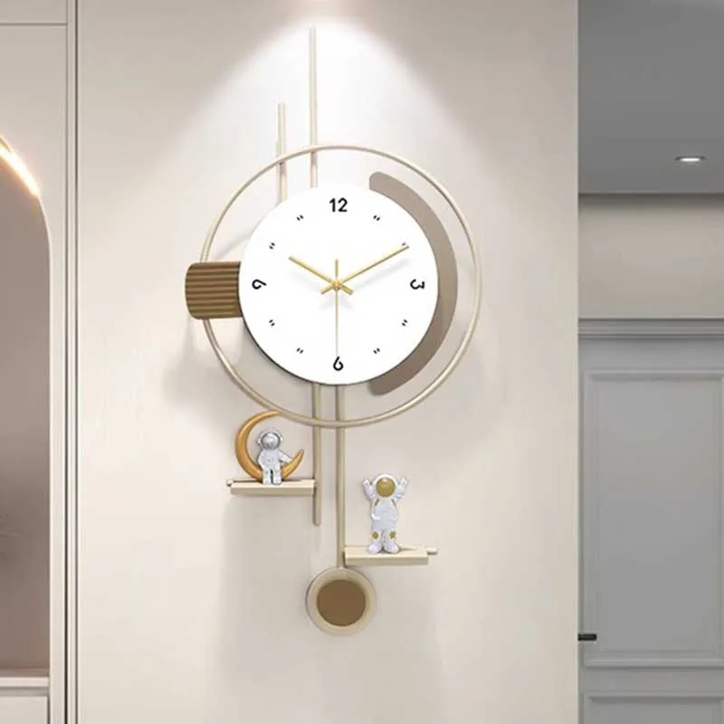 

Battery Modern Wall Clocks Luxury Hanging Wooden Originality Wall Clocks European Light Luxury Orologio Da Parete Home Decor