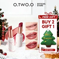 O.TWO.O Lipstick Lip Tint Mirror Ice-film Color-lock Moisturize Nourish Glow Lightweight Long-Lasting Lip Gloss Lipstick Makeup
