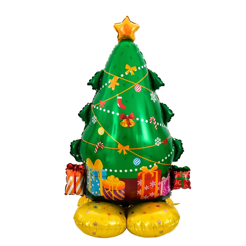 

Standing Christmas Tree Santa Claus Foil Balloon for Christmas Party Decorations New Year Snowman Standing Balloon Noel Supplies