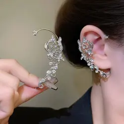 Ultra - Shiny Butterfly Fairy Ear Clips - Niche Luxury Non - Pierced Earrings (2Pcs)