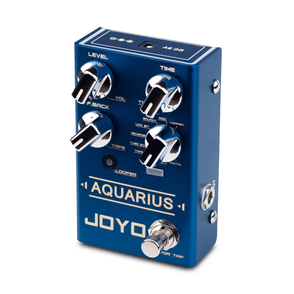 R-07 AQUARIUS Multi-mode Delay & Looper Pedal 8 Digital Delay Effects 5Min Loope