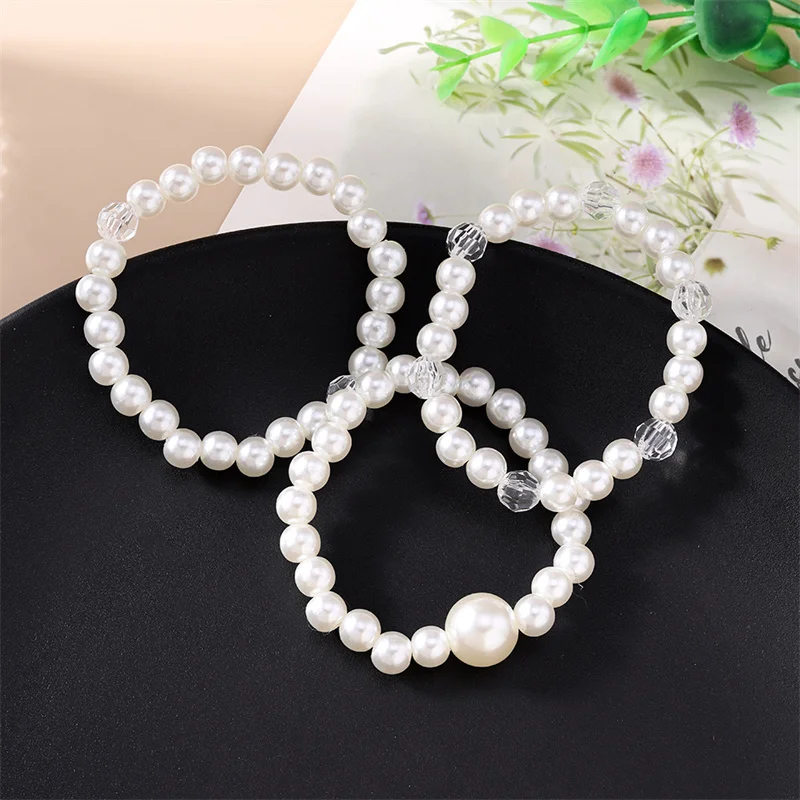 3-teiliges Set Modische Handgefertigte Imitationsperlen-Armbänder für Frauen Mädchen Freunde Festival Schmuck Geschenke