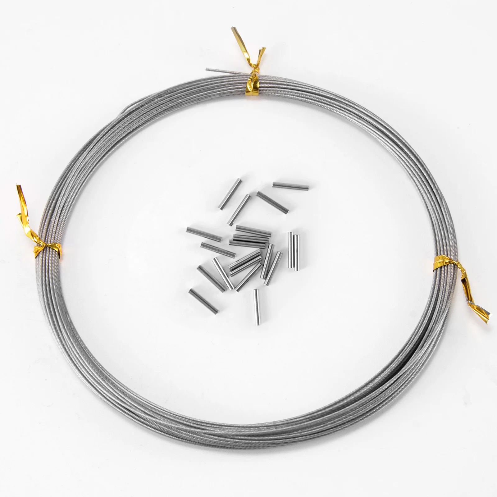 Fishing Wire Leader with 20pcs Crimps Sleeves Stainless Steel Leader Line for Pike, Billfish, Bluefish, Muskie, Wahoo Freshwater