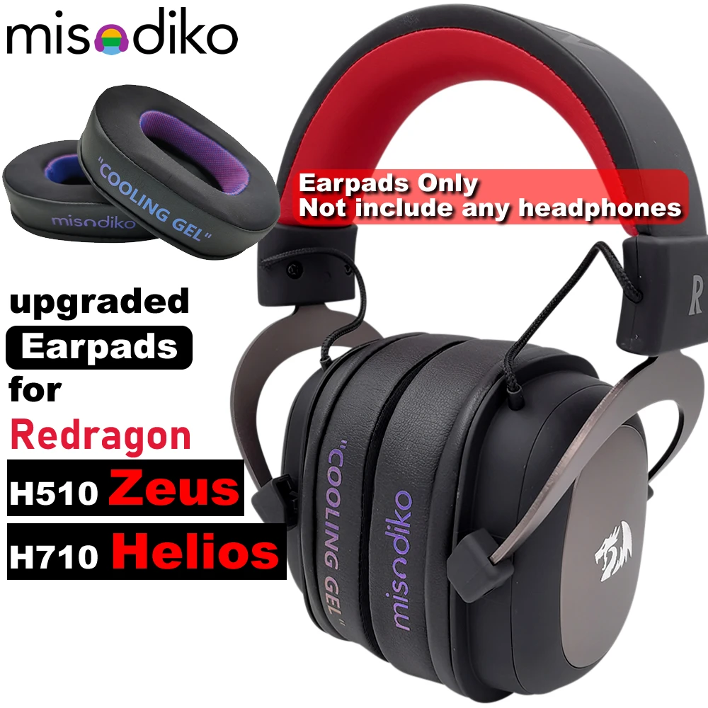 Misodiko Atualizado Earpads Substituição para Redragon H510 Zeush710 Helios Gaming Headset