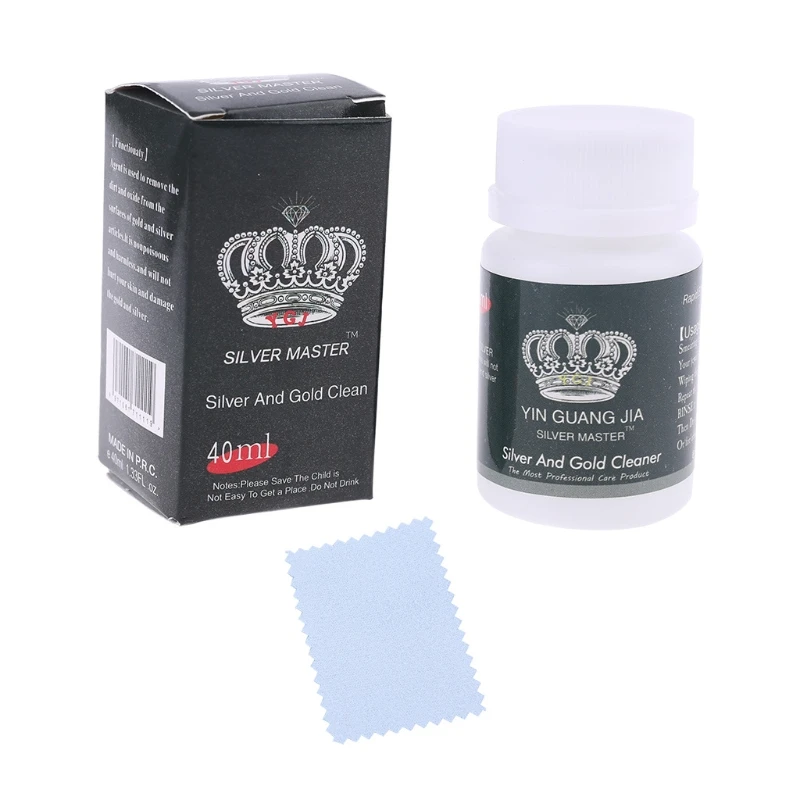 

40ML Jewelry Cleaning Polishing Cloth Liquid Anti-Tarnish Silver Gold Cleaner
