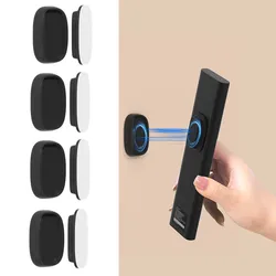 Magnetic Wall - Mounted Remote Control Holders - No Drilling Required, Strong Magnetic Fasteners (4 - Pack) (Black)