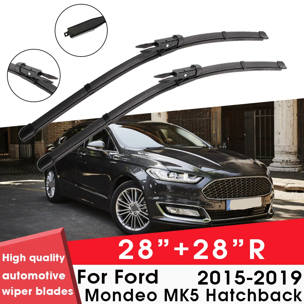 

Car Wiper Blade Blades For Ford Mondeo MK5 Hatchback 2015-2019 28"+28"R Windshield Windscreen Clean Rubber Silicon Cars Wipers