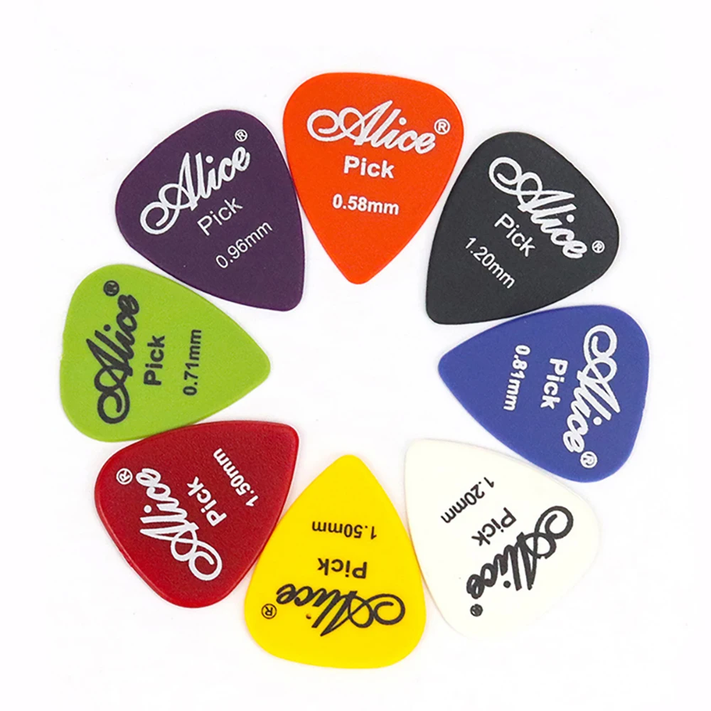 Guitar Picks 0.58/0.71/0.81/0.96/1.2/1.5mm ABS Premium Acoustic Electric Guitar Bass Ukulele 50 Pieces