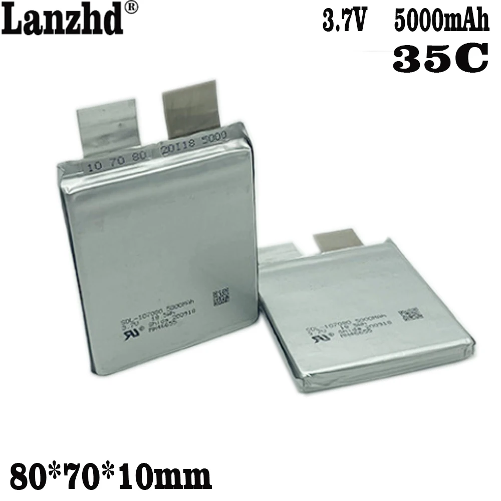 

1-10pcs 3.7V Batteries 107080 117080 35C 70C Battery For Starting power supply automobile igniter Model car model airplane