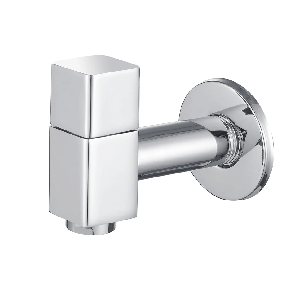 

Wall Mounted Chrome and Black Color Brass Material 1/2 & 3/4 of Square Cold Water Tap