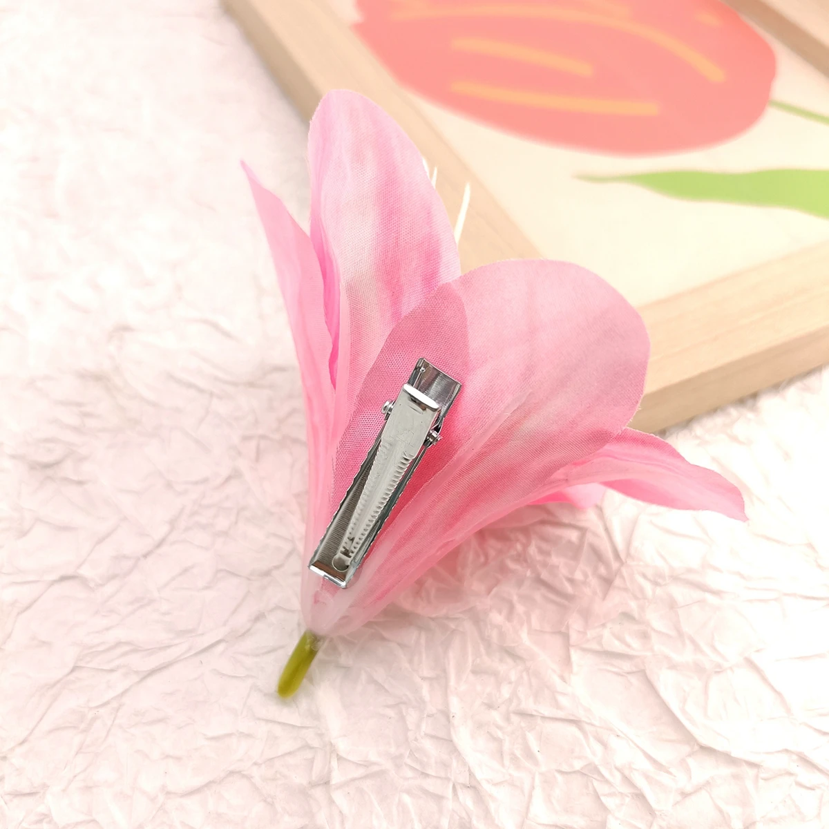Lilienblüten-Haarspangen: Böhmische kleine Haarnadeln, Braut-Haarspange, Strand-Hochzeitsblumen-Haarspange für Damen, Urlaubs-Haarspange, Haar-Accessoires – Detail 10