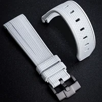 Bracelet de montre pour Omega X Swatch Joint MoonSwatch, pour Seamaster 300 hommes femmes 20mm caoutchouc Silicone extrémité incurvée 4