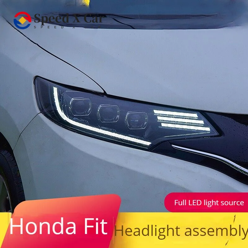 

Speed-x подходит для Honda, новая модель фара для модели Fit Assembly 14-20, модифицированные дневные ходовые огни Gk5, светодиодные фары для рулевого управления
