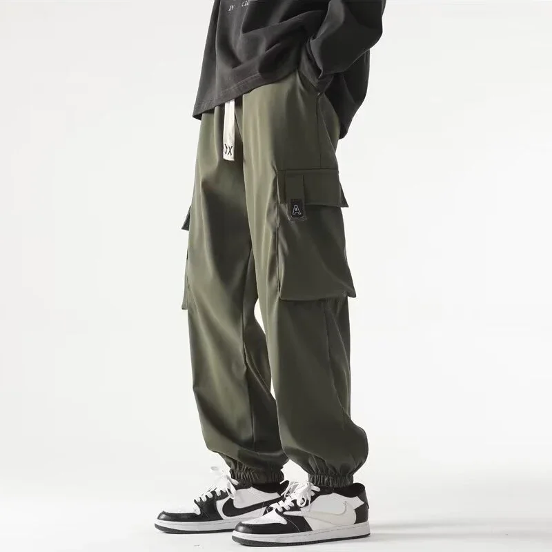 

Универсальные повседневные брюки для мужчин, свободные облегающие прямые повседневные брюки для 2024 модных мужчин, леггинсы для мужчин, универсальные Insta