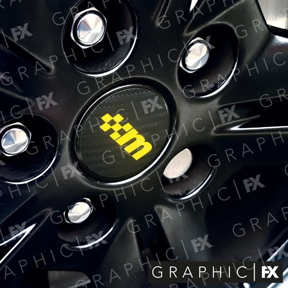 

For x8 Mountune Wheel Centre Cap RS Logo Vinyl Decals - Stickers