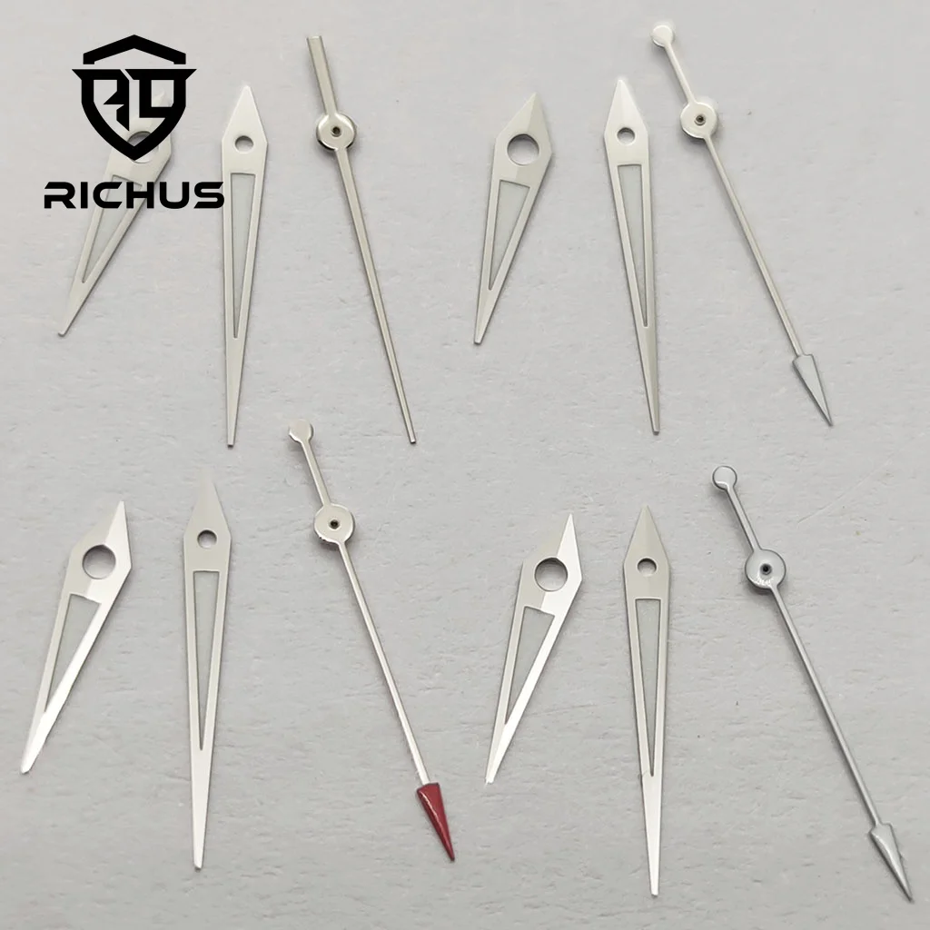 RICHUS Green Luminous Silver Watch Hands - Premium Watch Accessories