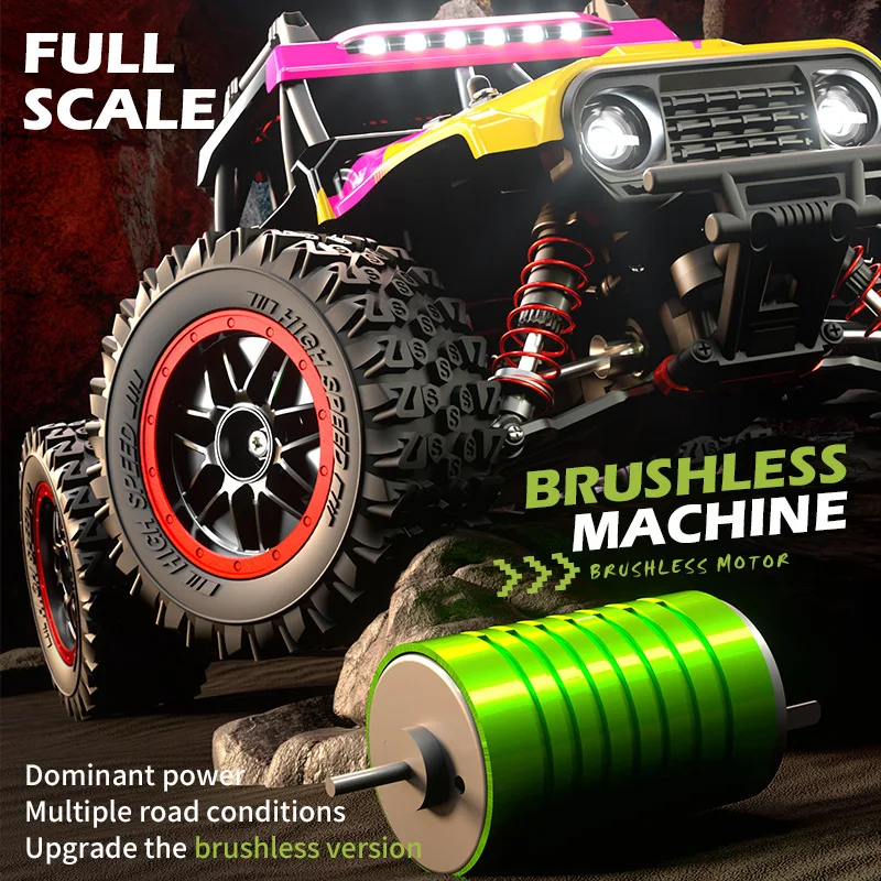 JJRC new lighting simulation off-road vehicle, 1/16 c8805 four-wheel drive brushless remote control vehicle, model toy. 4