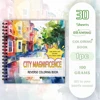 1pc, City Reverse Colouring Book, 30 sheets of 100gsm, Relaxing & Creative Lines ‘All You Need Is A Pen Book’ Birthday Gift 1