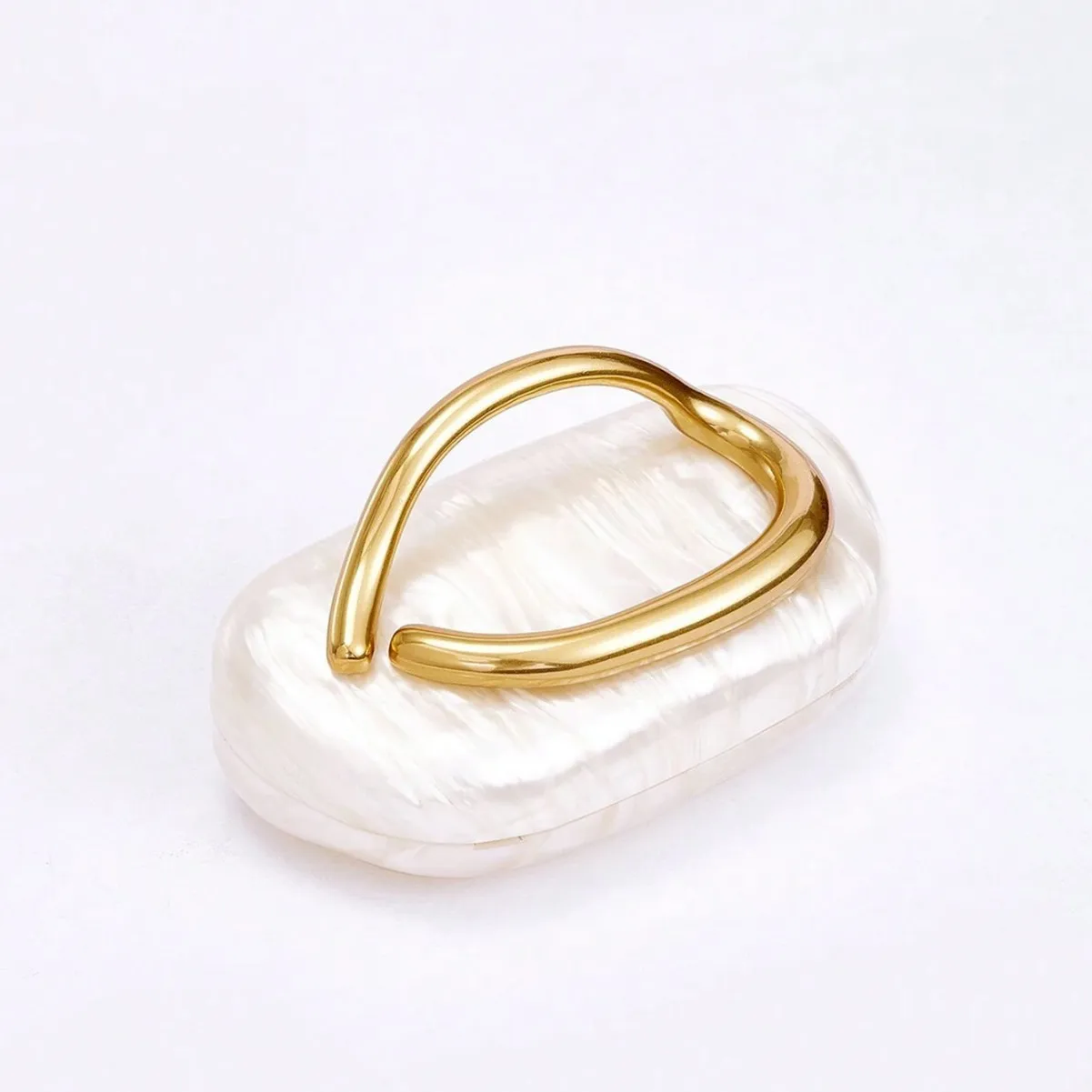 New Trendy Bags Fashion Women Handbags Green Beige Striped Acrylic Luxury Party Evening Bag Woman Casual Cute Box Clutch Purse