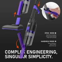 BIGBANN Aspirateur balai 3-en-1, aspirateur à main filaire avec une puissante aspiration pour sols durs, maison, poils d'animaux et petits espaces 5