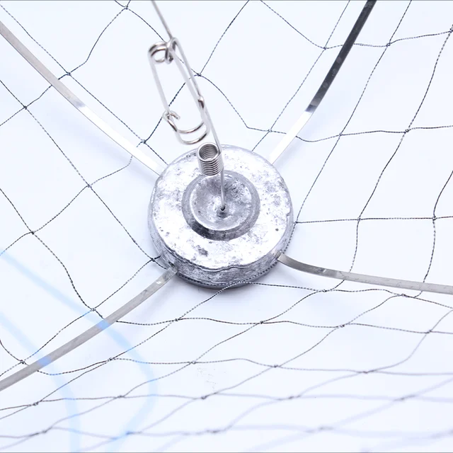1 pc universal cage style fishing net, Can contract, crab catcher, steel wire material suitable for saltwater, 400g to 550g 5
