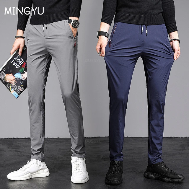 Pantalones de jogging de estilo delgado para hombre, pantalones deportivos  para correr, casuales para hombres pantalones, pantalones de fitness de  algodón - AliExpress