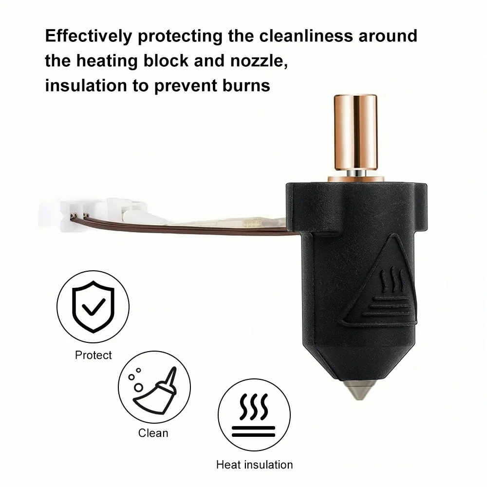 세라믹 히팅 블록용 실리콘 양말, 단열 실리콘 케이스, Creality K1/ K1Max, 0.4mm 깍지, 로트당 5 개