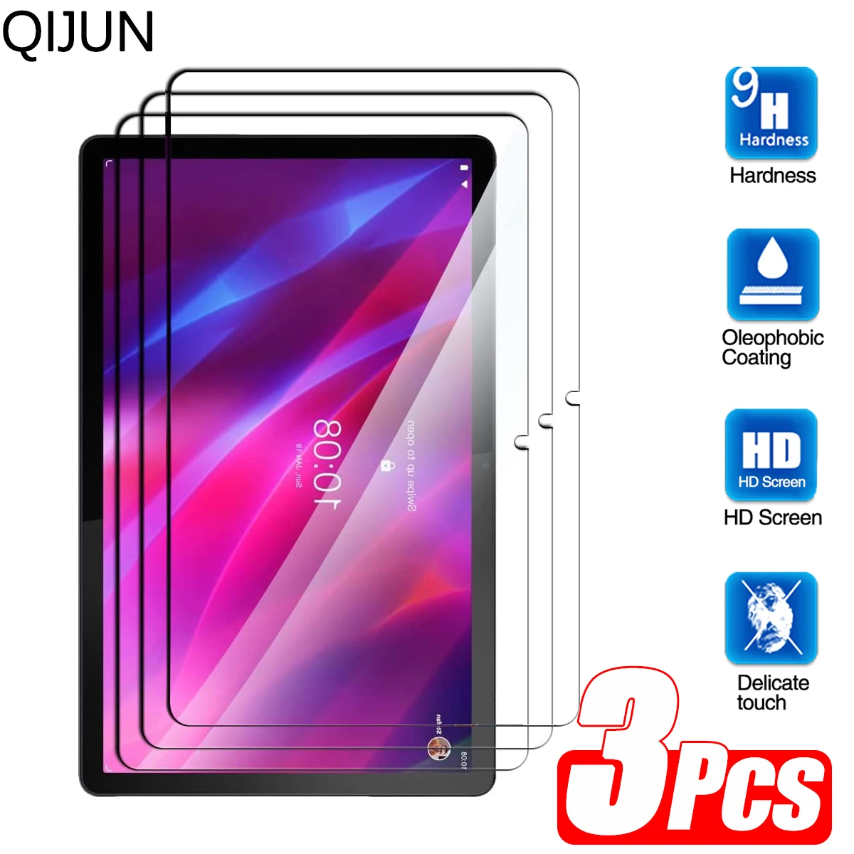 Protetor de Tela de Vidro Temperado para Lenovo Tab Película Protetora Anti Risco Transparente 11 2023 Tb-j616f Tb-j607f P11 Plus Pcs