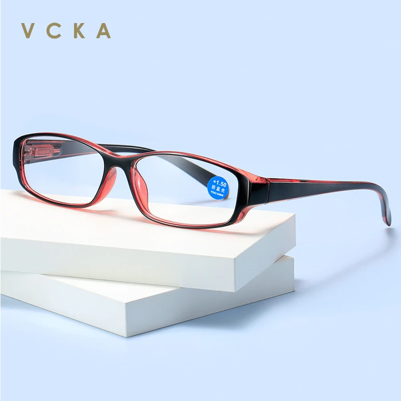 VCKA moda okulary do czytania Retro kobiety mężczyźni okulary do