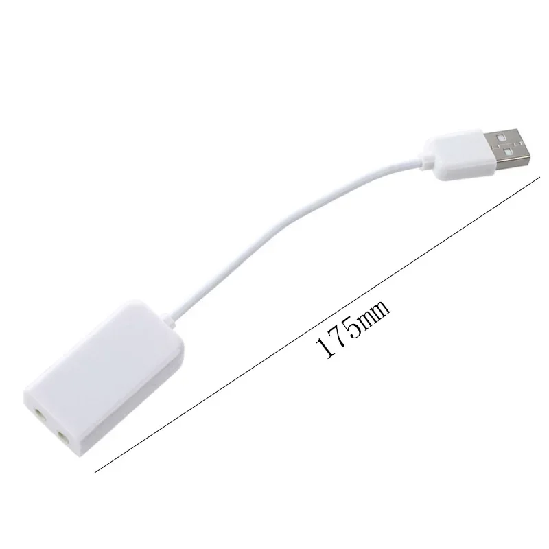 USB 2.0 가상 7.1 채널 외부 사운드 카드 휴대용 오디오 어댑터 노트북 PC 데스크용 케이블이 포함된 독립 오디오 인터페이스