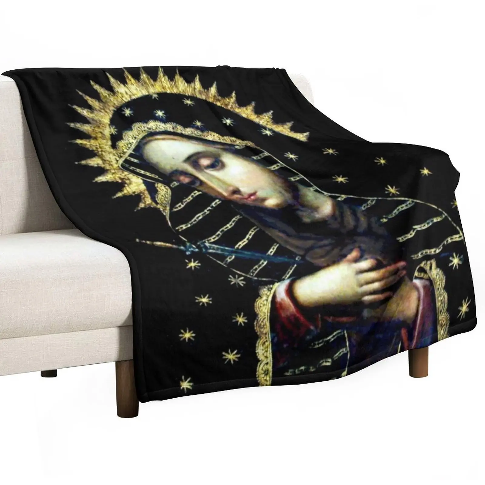 

Virgin Mary Throw Blanket Camping Single Blankets