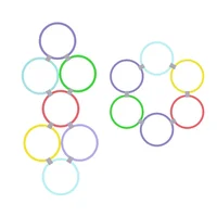 New Outdoor Kids Funny Physical Training Sport Toys Lattice Jump Ring Set Game 10 Hoops 10 Connectors for Park Play Boys Girls 5
