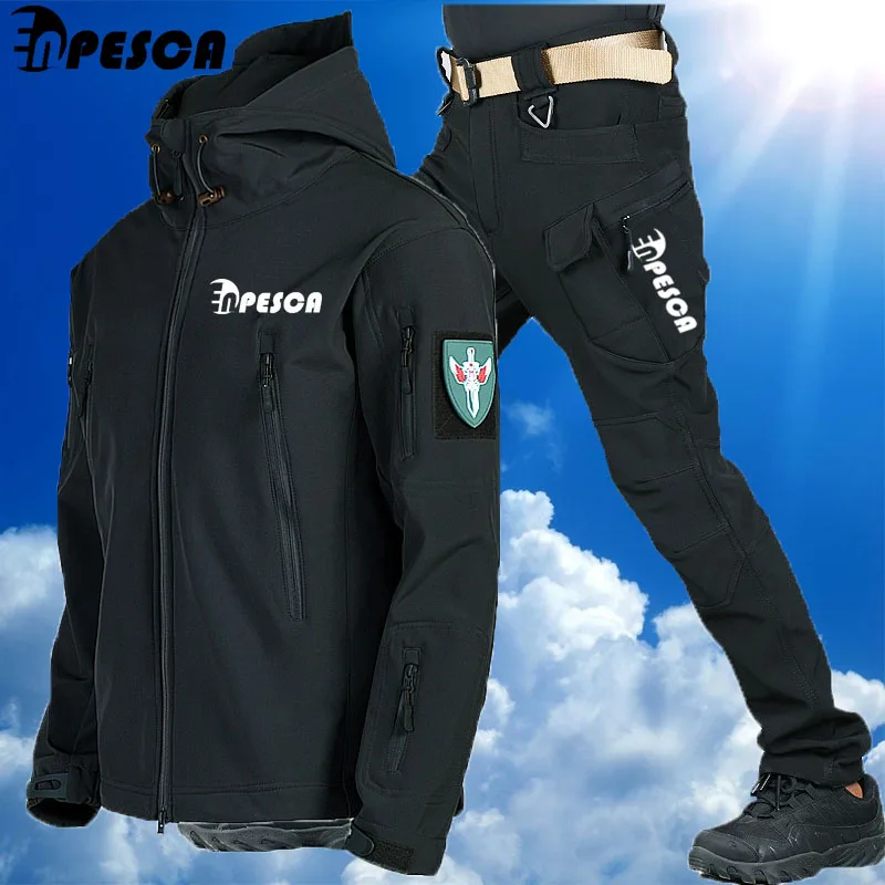 Autumn Winter Fishing Clothes Waterproof Softshell Thermal Wear Men Keep Warm Sports Camping Windproof Clothing |